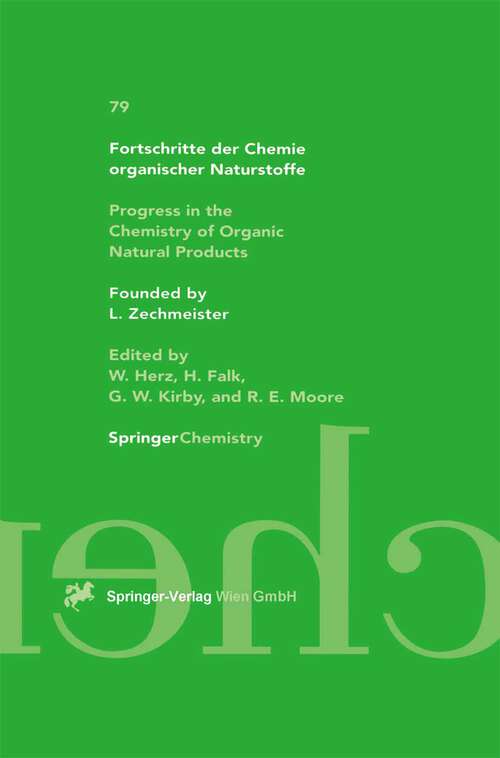 Book cover of Fortschritte der Chemie organischer Naturstoffe / Progress in the Chemistry of Organic Natural Products (2000) (Fortschritte der Chemie organischer Naturstoffe   Progress in the Chemistry of Organic Natural Products #79)