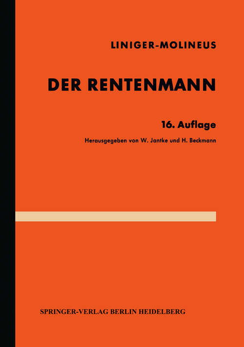 Book cover of Der Rentenmann (16. Aufl. 1967)