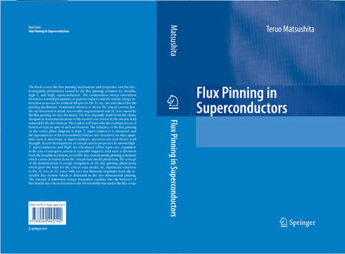 Book cover of Flux Pinning in Superconductors (2007)