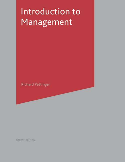 Book cover of Introduction to Management (4th ed. 2006)