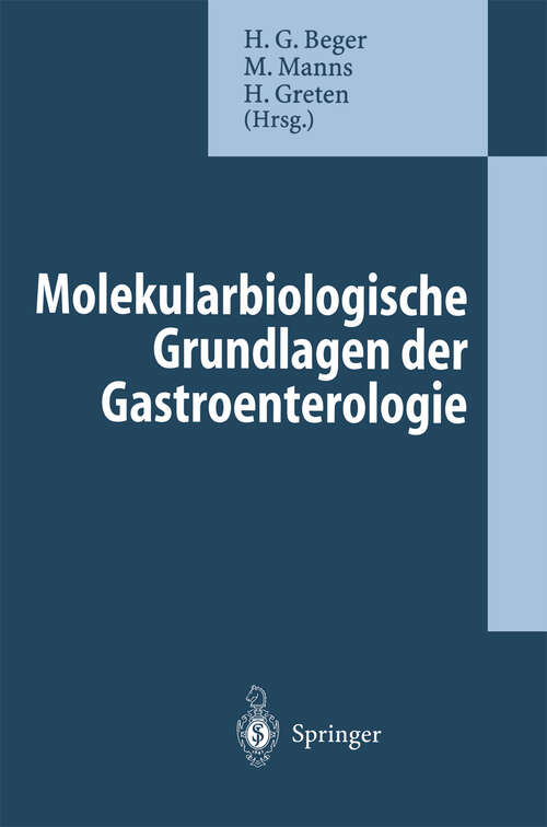 Book cover of Molekularbiologische Grundlagen der Gastroenterologie (1995)