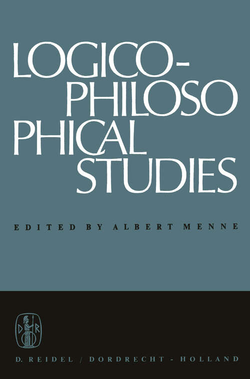 Book cover of Logico-Philosophical Studies: Partly translated by Horace S. Glover (1962)