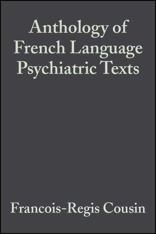 Book cover of Anthology of French Language Psychiatric Texts