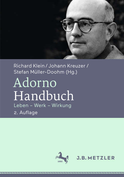 Book cover of Adorno-Handbuch: Leben – Werk – Wirkung (2. Aufl. 2019)