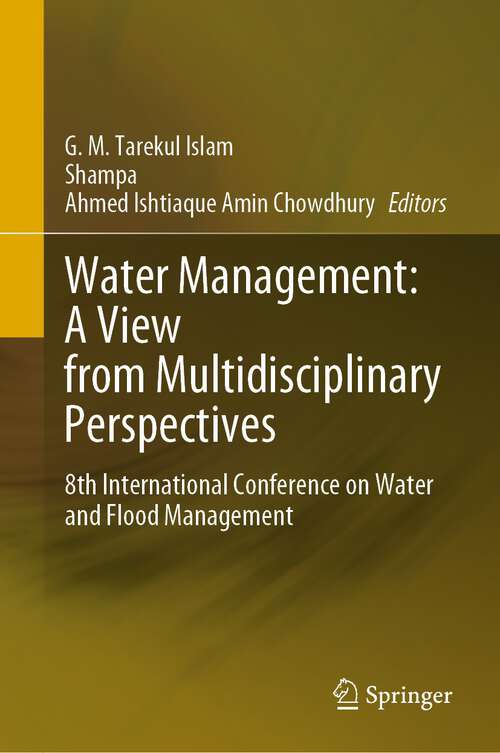 Book cover of Water Management: 8th International Conference on Water and Flood Management (1st ed. 2022)