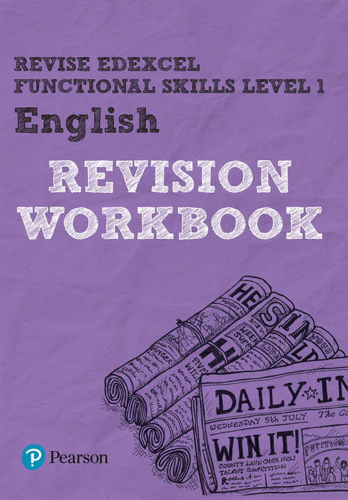 Book cover of Revise Edexcel Functional Skills English Level 1 Workbook: for home learning (Revise Functional Skills)