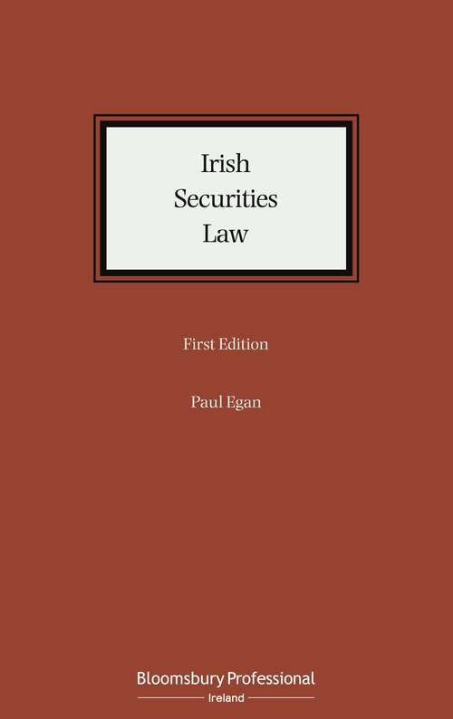 Book cover of Irish Securities Law