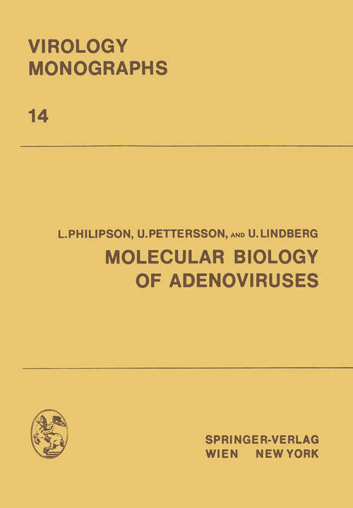 Book cover of Molecular Biology of Adenoviruses (1975) (Virology Monographs   Die Virusforschung in Einzeldarstellungen #14)