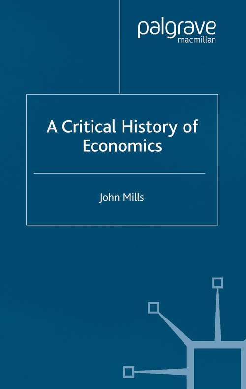 Book cover of A Critical History of Economics (2002)