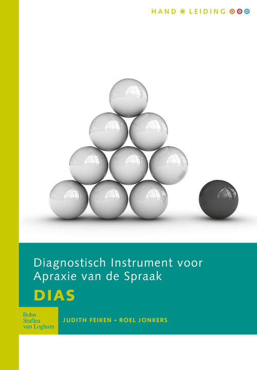 Book cover of Diagnostisch Instrument voor Apraxie van de Spraak (DIAS) handleiding (1st ed. 2012)