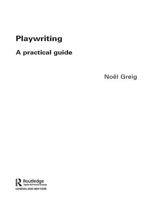 Book cover of Playwriting (PDF): A Practical Guide