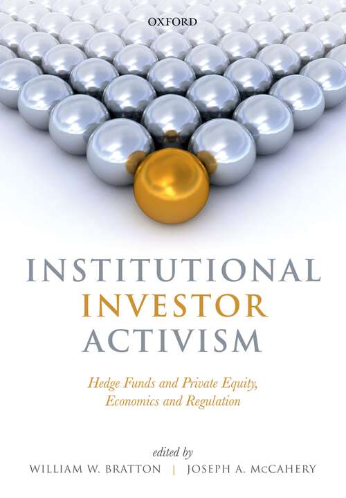 Book cover of Institutional Investor Activism: Hedge Funds and Private Equity, Economics and Regulation