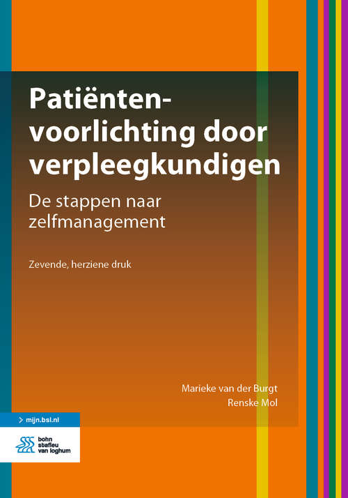 Book cover of Patiëntenvoorlichting door verpleegkundigen: De stappen naar zelfmanagement (7th ed. 2020)