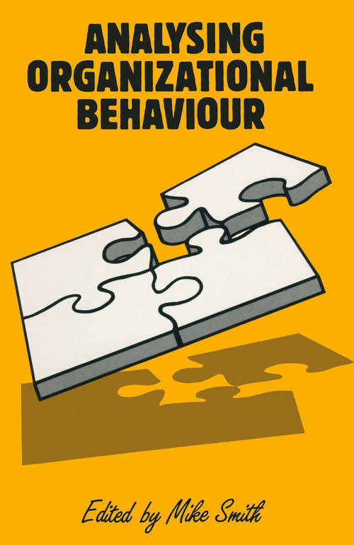 Book cover of Analysing Organizational Behaviour (1st ed. 1991)