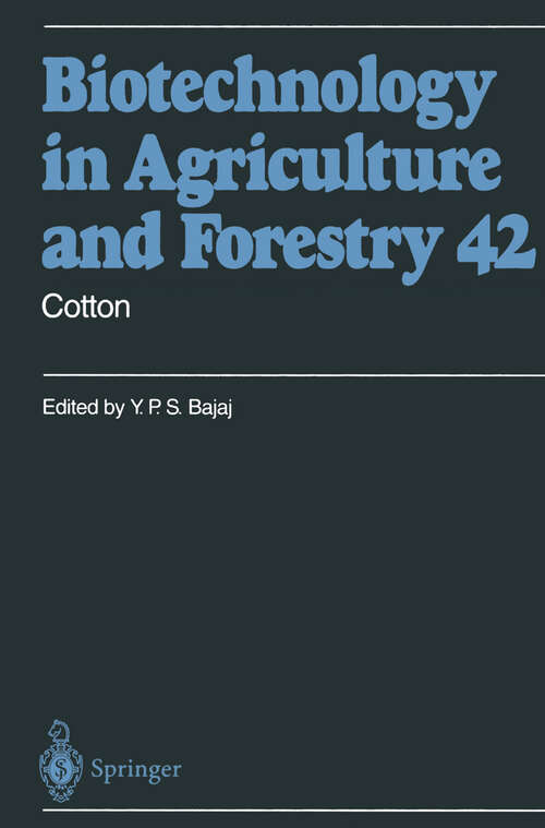 Book cover of Cotton (1998) (Biotechnology in Agriculture and Forestry #42)