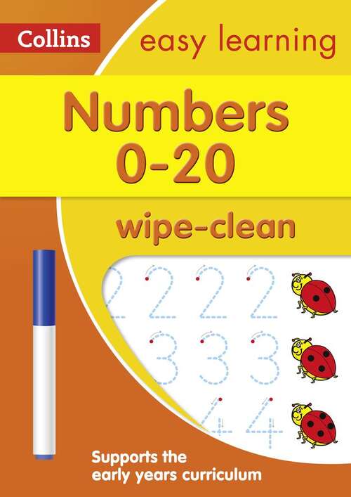 Book cover of Numbers 0-20 Age 3-5 Wipe Clean Activity Book (PDF): Ideal For Home Learning (Collins Easy Learning Preschool Ser.)