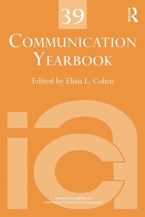 Book cover of Communication Yearbook 39