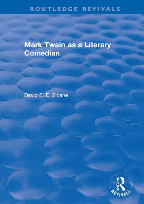 Book cover of Routledge Revivals: Mark Twain as a Literary Comedian (Routledge Revivals)