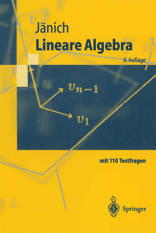 Book cover of Lineare Algebra (6. Aufl. 1996) (Springer-Lehrbuch)