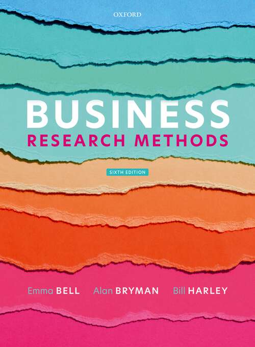 Book cover of Business Research Methods (3)