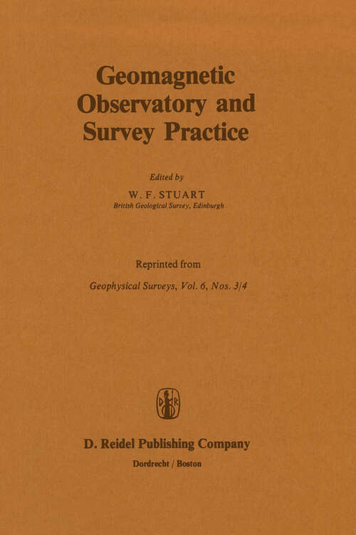 Book cover of Geomagnetic Observatory and Survey Practice (1984)