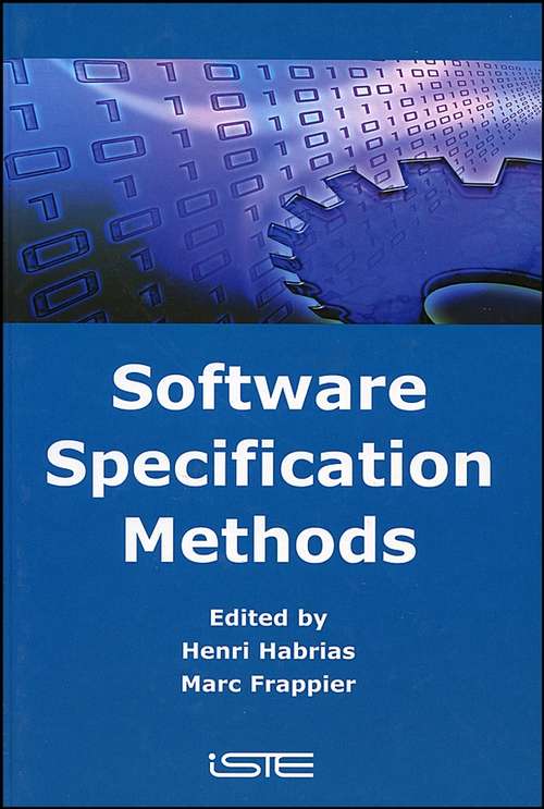 Book cover of Software Specification Methods