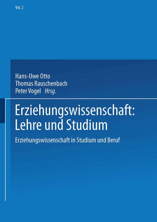 Book cover of Erziehungswissenschaft: Lehre und Studium (2002)