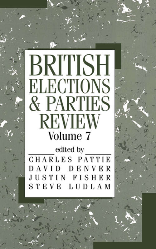 Book cover of British Elections and Parties Review: The General Election Of 1997
