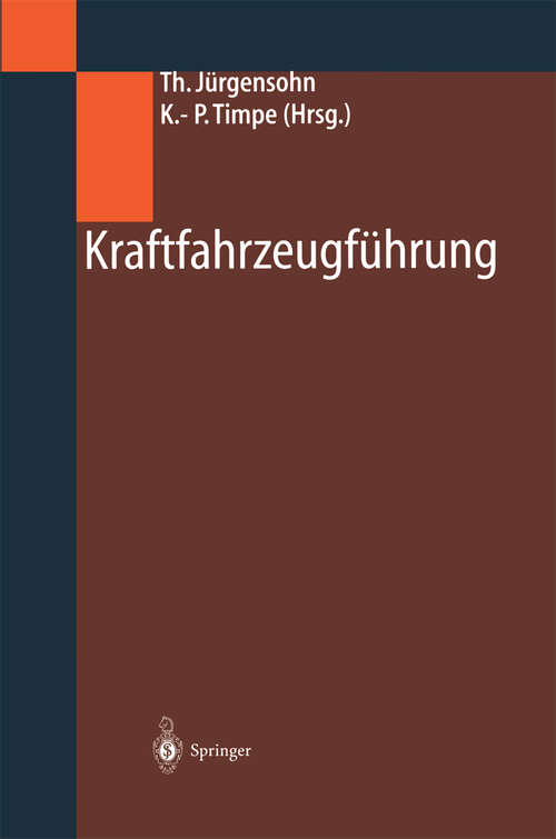 Book cover of Kraftfahrzeugführung (2001)