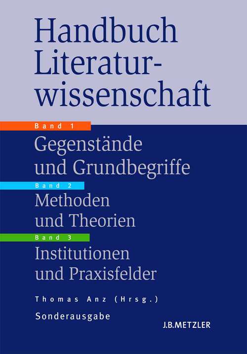 Book cover of Handbuch Literaturwissenschaft (1. Aufl. 2013)