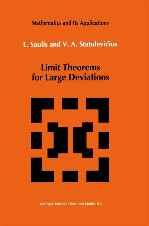 Book cover of Limit Theorems for Large Deviations (1991) (Mathematics and its Applications #73)