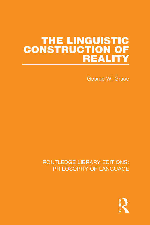 Book cover of The Linguistic Construction of Reality