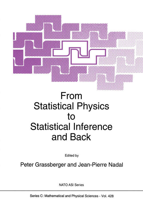 Book cover of From Statistical Physics to Statistical Inference and Back (1994) (Nato Science Series C: #428)