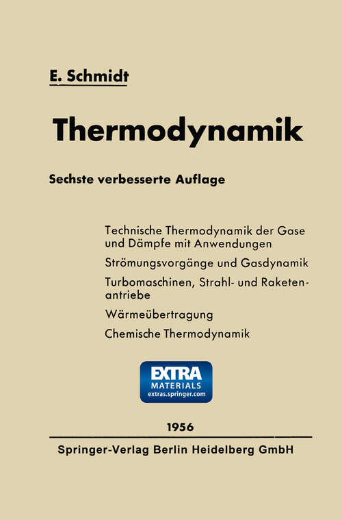 Book cover of Einführung in die Technische Thermodynamik: und in die Grundlagen der chemischen Thermodynamik (6. Aufl. 1956)