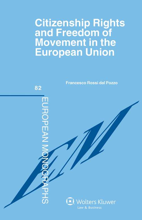 Book cover of Citizenship Rights and Freedom of Movement in the European Union