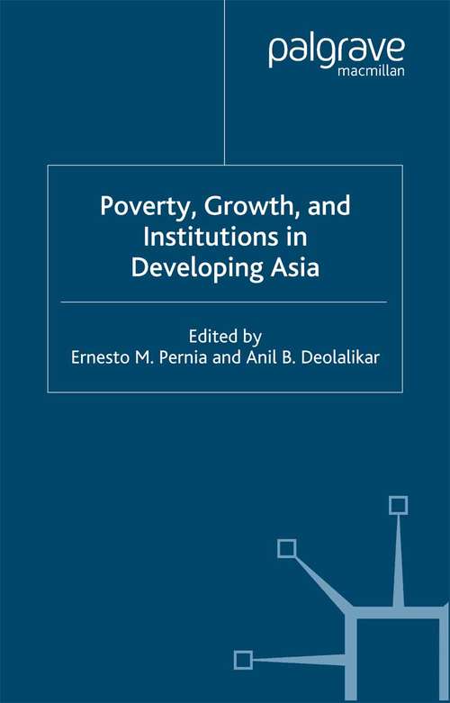 Book cover of Poverty, Growth and Institutions in Developing Asia (2003)