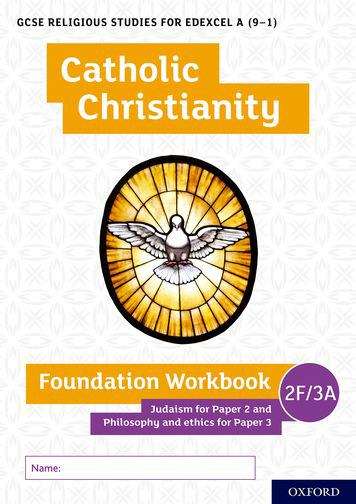 Book cover of GCSE Religious Studies for Edexcel A (9-1) (9-1): Catholic Christianity Foundation Workbook: Judaism for Paper 2 and Philosophy and ethics for Paper 3