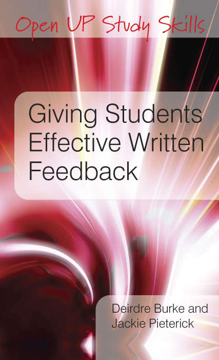 Book cover of Giving Students Effective Written Feedback (UK Higher Education OUP  Humanities & Social Sciences Study Skills)
