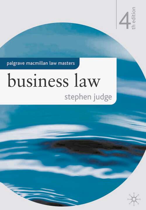 Book cover of Business Law (4th ed. 2009) (Macmillan Law Masters)
