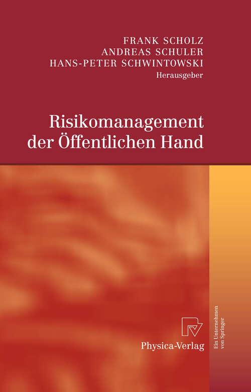 Book cover of Risikomanagement der Öffentlichen Hand (2009)