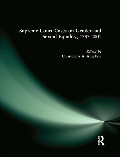 Book cover of Supreme Court Cases on Political Representation, 1787-2001