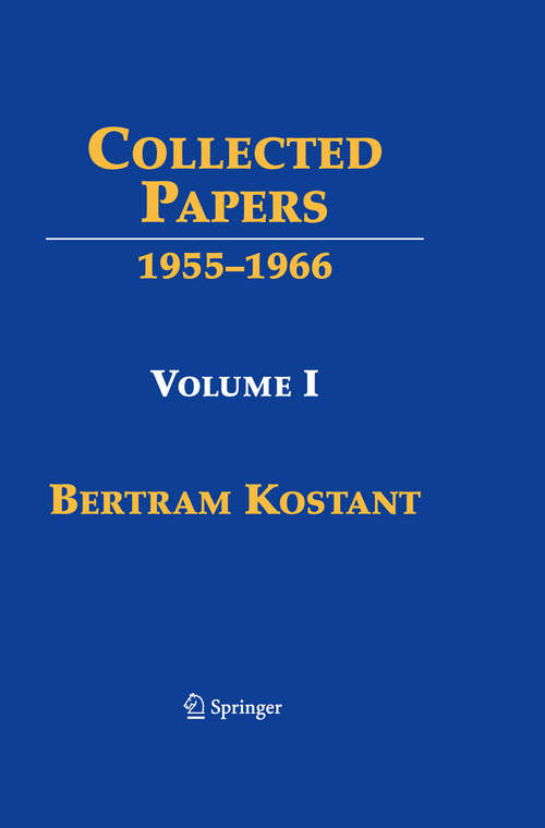 Book cover of Collected Papers: Volume I 1955-1966 (2009)