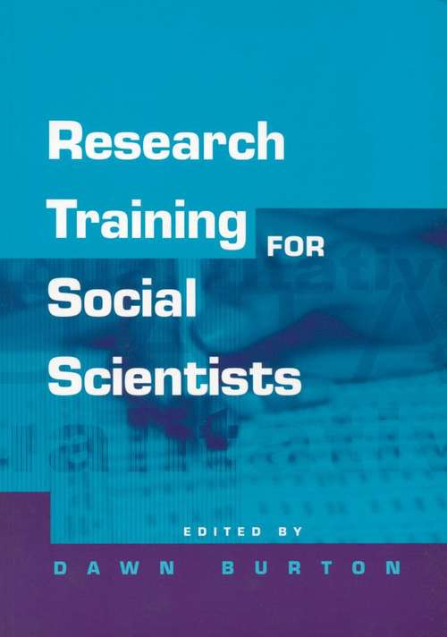 Book cover of Research Training For Social Scientists: A Handbook For Postgraduate Researchers (PDF)