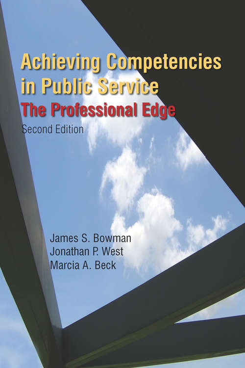 Book cover of Achieving Competencies in Public Service: The Professional Edge (2)