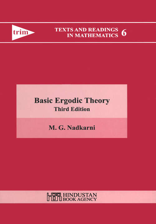 Book cover of Basic ergodic theory (Texts and Readings in Mathematics #6)