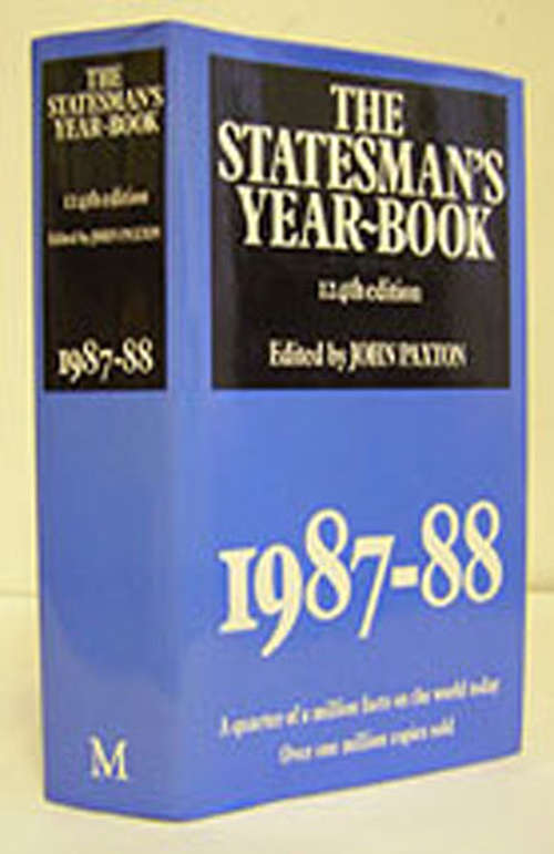 Book cover of The Statesman's Year-Book 1987-88 (1987) (The Statesman's Yearbook)