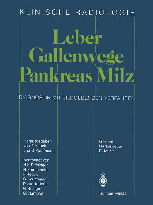 Book cover of Leber · Gallenwege Pankreas · Milz: Diagnostik mit bildgebenden Verfahren (1986) (Klinische Radiologie)