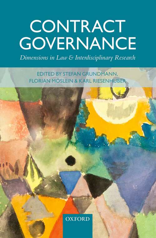 Book cover of Contract Governance: Dimensions in Law and Interdisciplinary Research