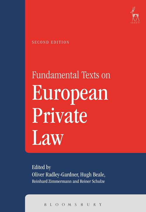 Book cover of Fundamental Texts on European Private Law