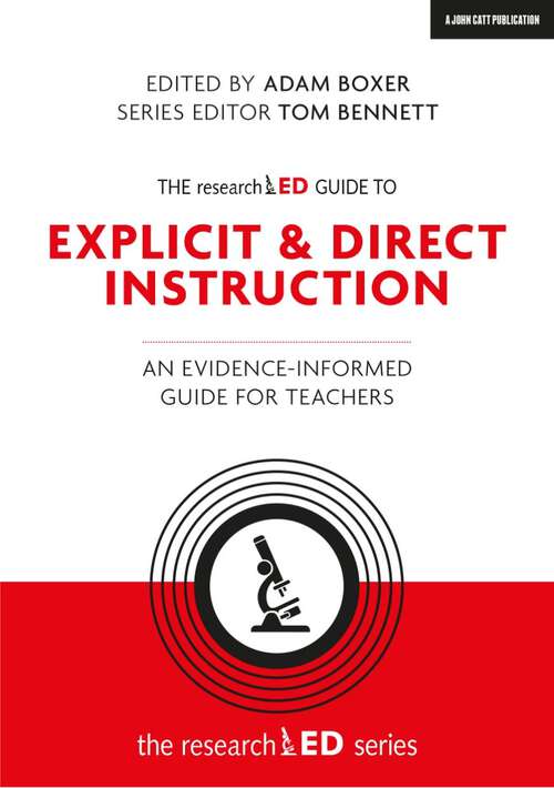 Book cover of The researchED Guide to Explicit and Direct Instruction: An evidence-informed guide for teachers